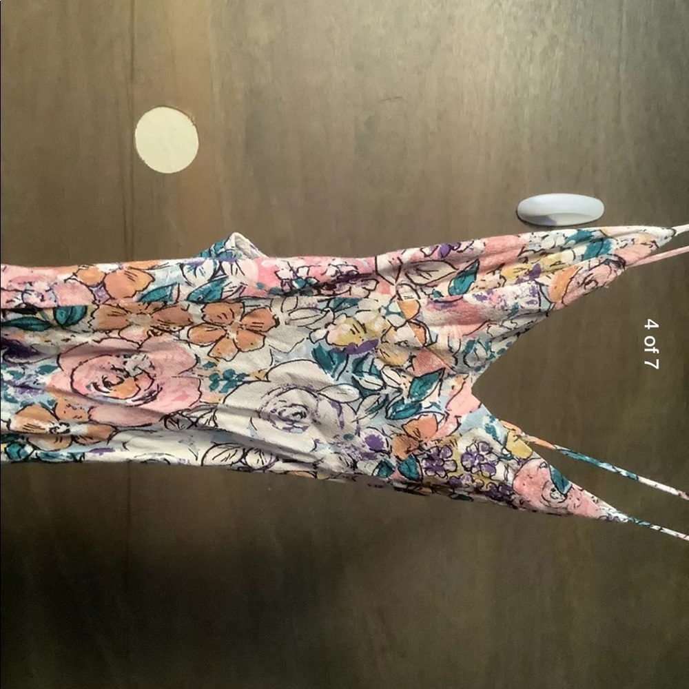 Vintage floral sexy dress